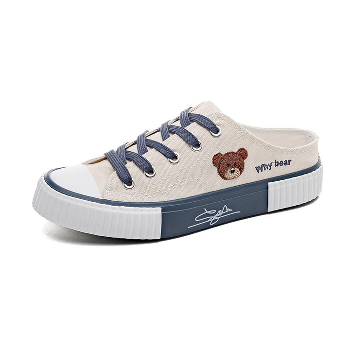 Dame Slip-On Sneakers med robust design og trendy bjørnemotiv Stilla