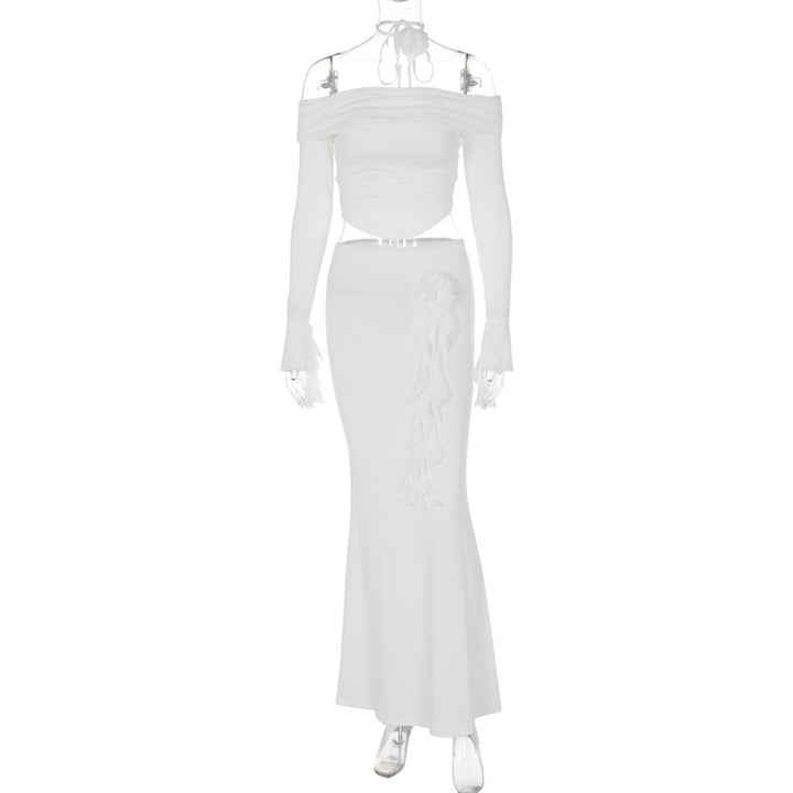 Dame Elegant Cut-Out Aftenkjole med off-shoulder Design Stilla