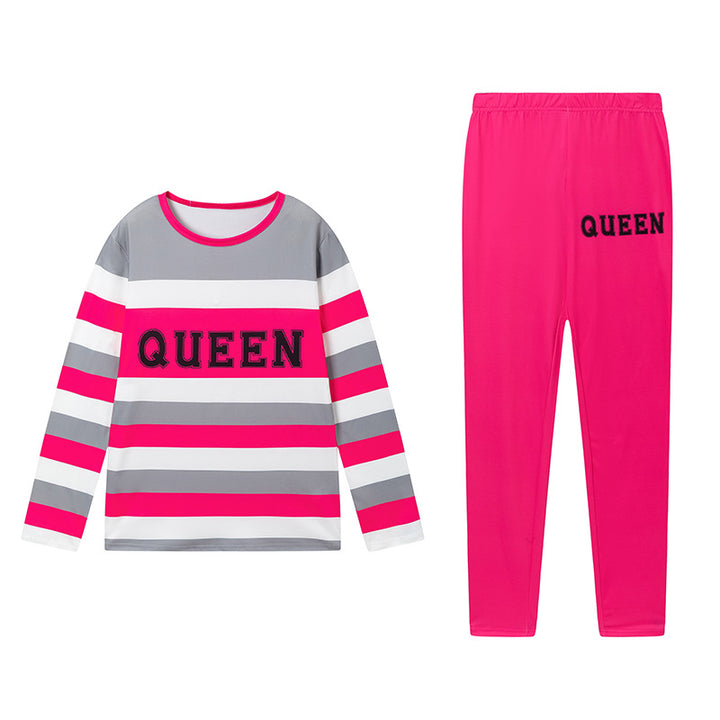 Femme Cozy Stribet Loungewear-Sæt Stilla