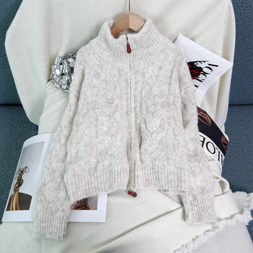 Kvinders cardigan med struktureret kabeldesign Stilla