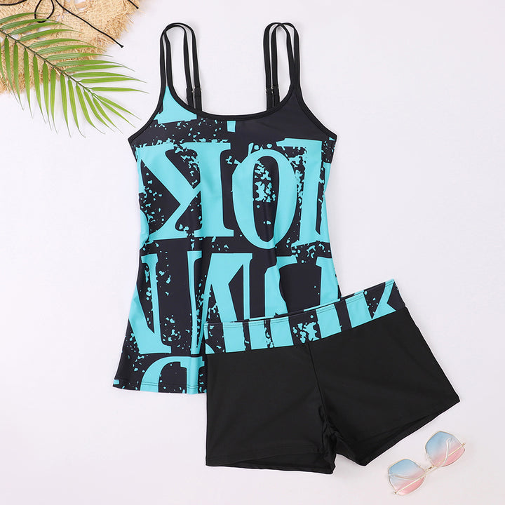 Dame Grafiktryk Swim Tankini Sæt Stilla