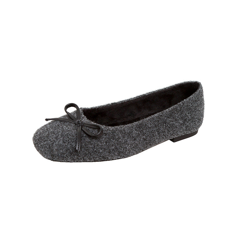 Dame Ballerinas med blødt fleecefor og klassisk sløjfedetalje Stilla