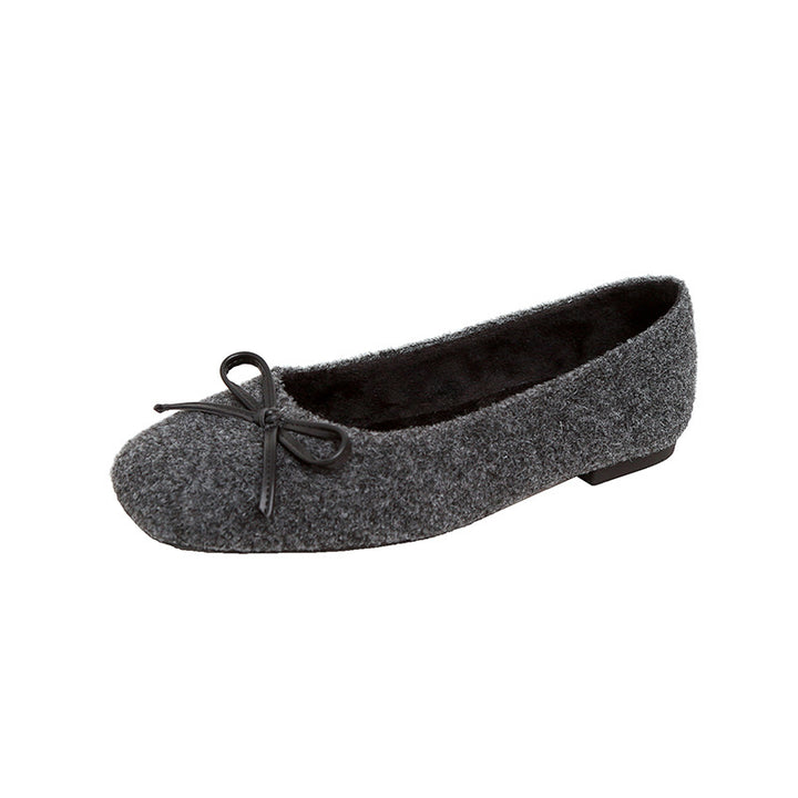Dame Ballerinas med blødt fleecefor og klassisk sløjfedetalje Stilla
