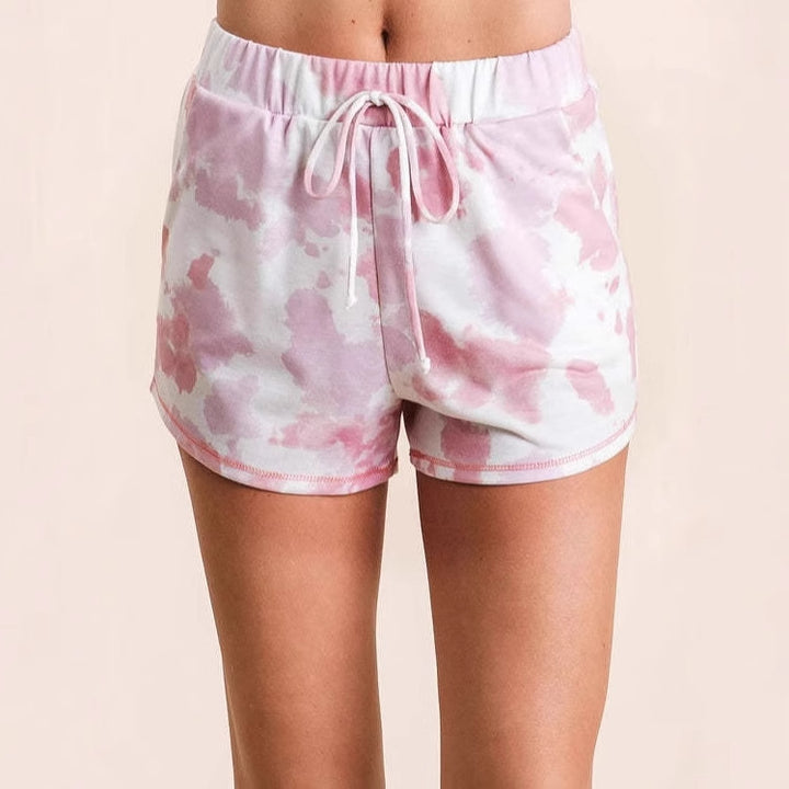 Dame behagelige og afslappede sweatshorts med fashionabel batikmønster Stilla