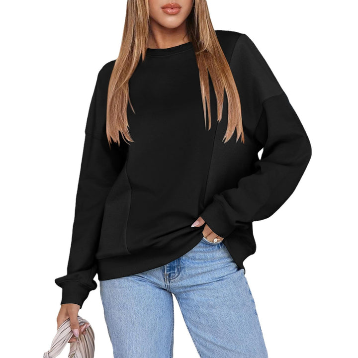 Dame hyggelig sweatshirt med moderne oversized-snit og afslappede skulderdetaljer Stilla