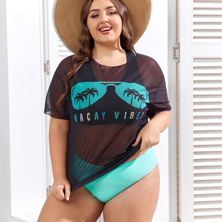 Dame fritids-bikini-sæt med net-top Skovae