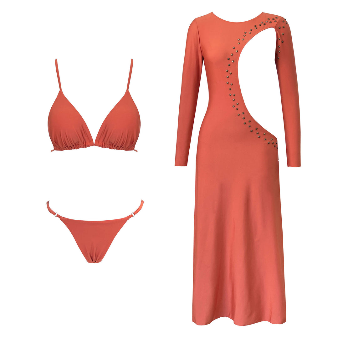 Dame Strandkjole med elegant asymmetrisk snit og moderne glimmeraccenter Stilla