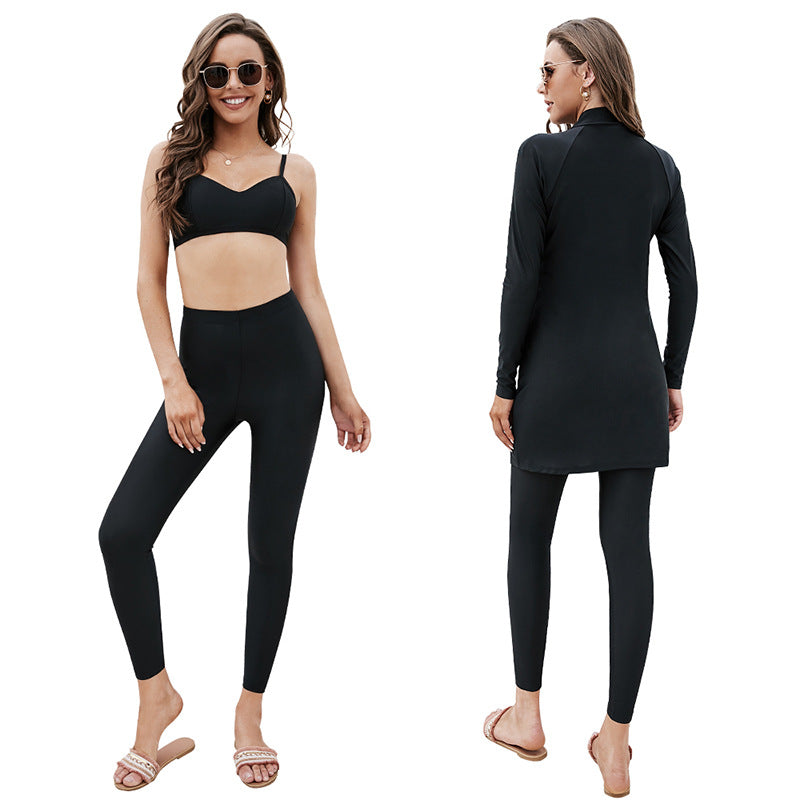 Damer Stilfuldt sportoutfit med top og leggings Stilla