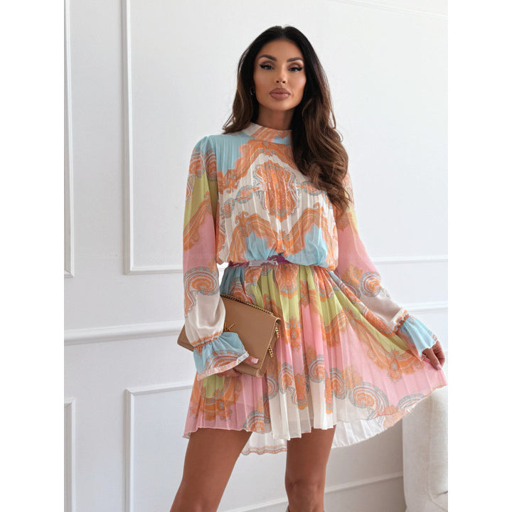 Kvinder Elegant Plisseret Mini Kjole Stilla