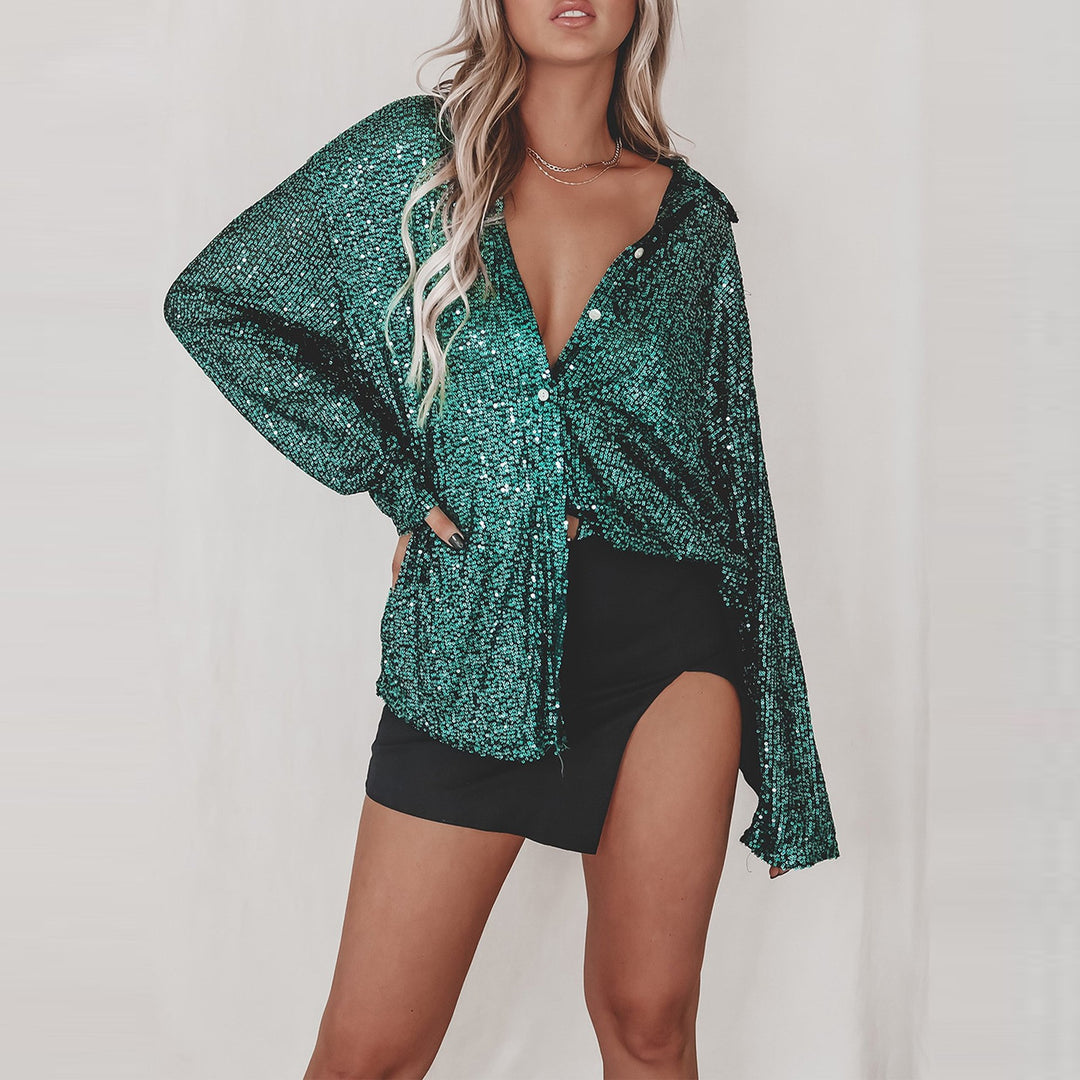 Damer Glitrende Oversize-Skjorte Stilla