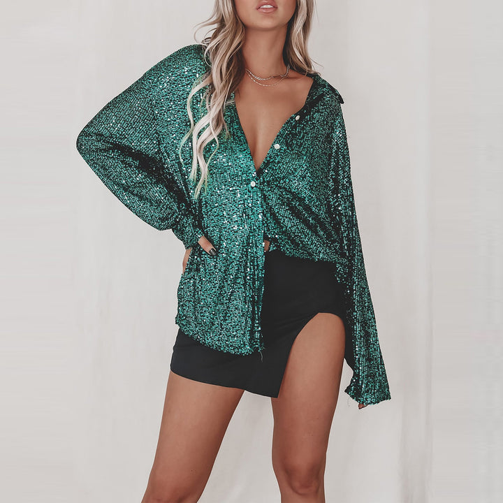 Damer Glitrende Oversize-Skjorte Stilla