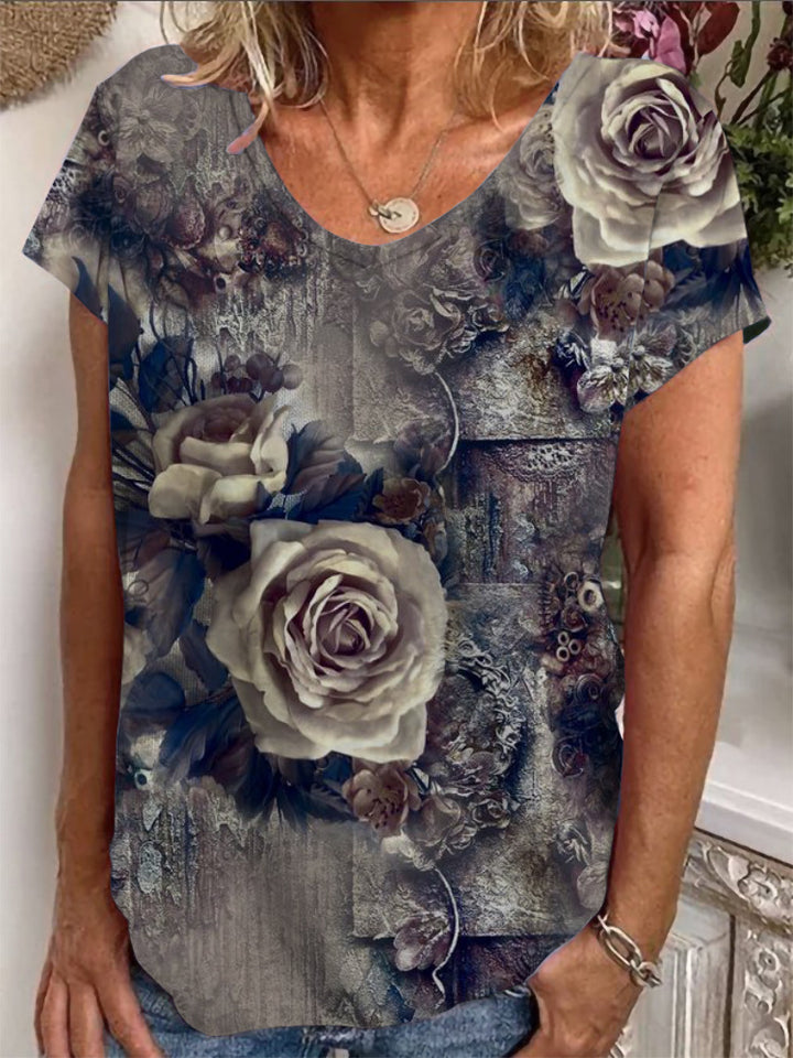 Dame Loose Bluse med farverigt paisleymønster Skovae
