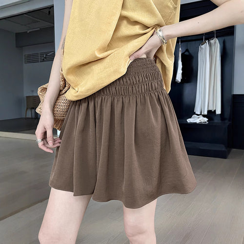 Dame Casual Mini Skirt med elastisk talje og voluminøst snit Stilla