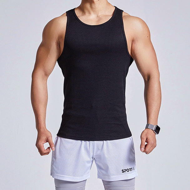 Dame Sporty Tanktop i let ribbet materiale Stilla