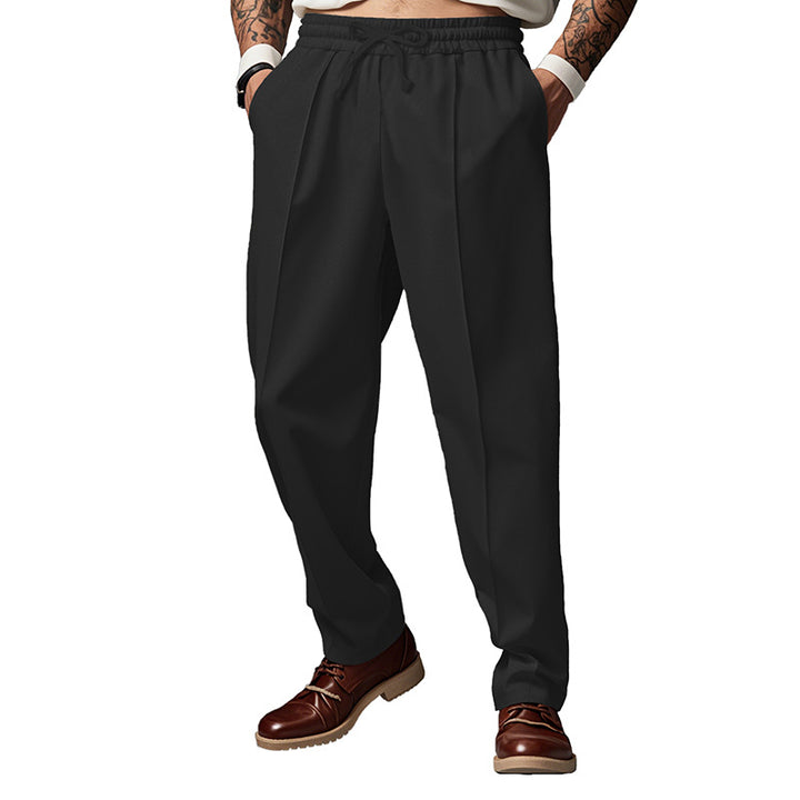 Herrer nan sporty joggingbukser med elastisk talje og forreste midtersøm Skovae