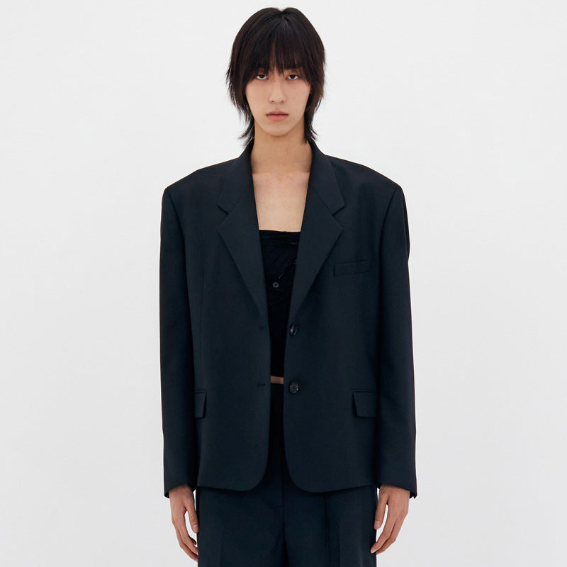 Dame Oversized Blazer i fin stof med moderne snit og praktiske lommer Stilla