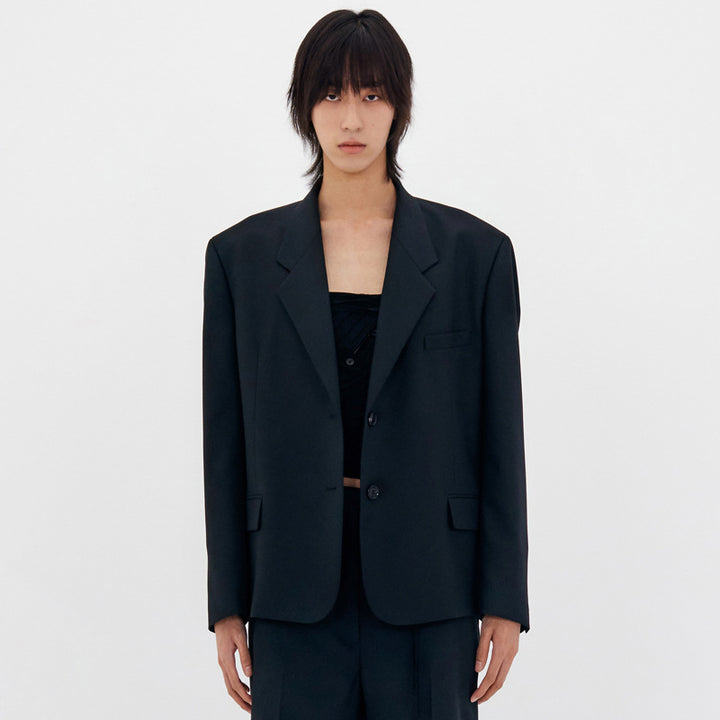 Dame Oversized Blazer i fin stof med moderne snit og praktiske lommer Stilla