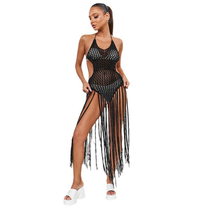 Dame Strik-Franje Cover-Up Kjole Stilla