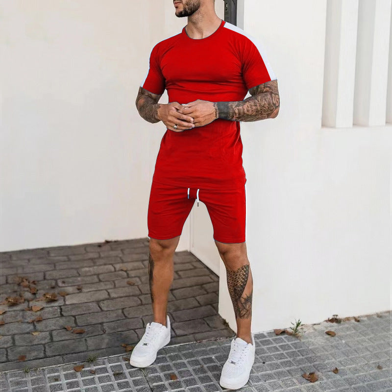Herrer Sporty Kortærmet T-shirt og Shorts Sæt Stilla