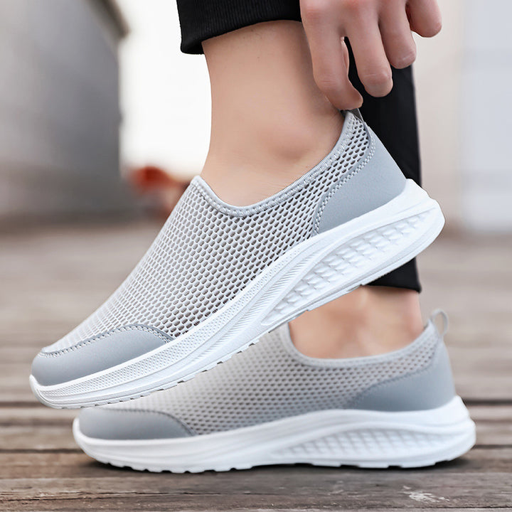 Unisex nan let slip-on sneakers med tredimensionel netstruktur, ergonomisk dæmpning og hælflap Skovae