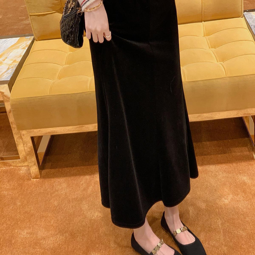 Dame elegante firkantede tå slippers med dekorativ kæde detalje Stilla