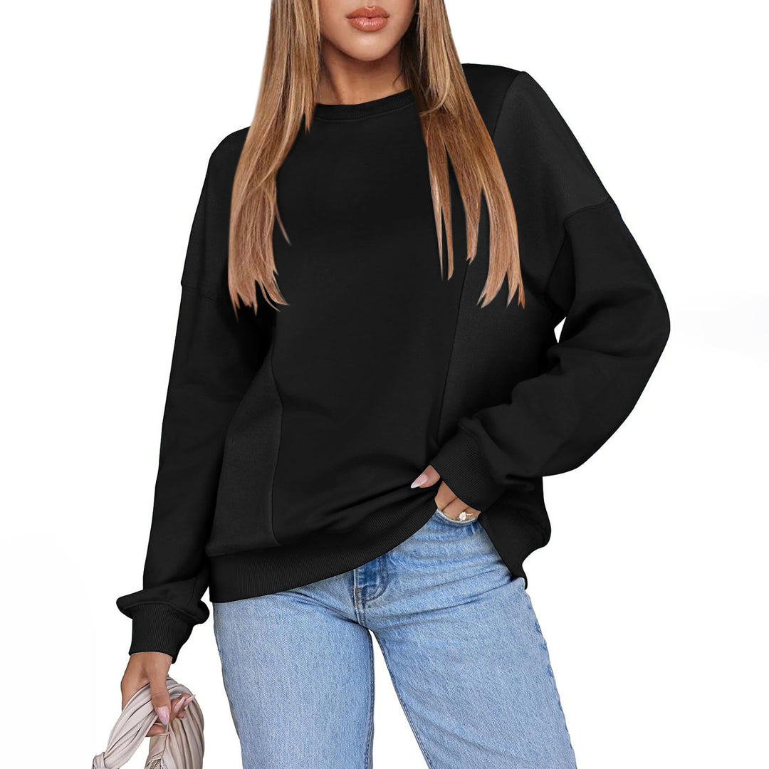 Dame hyggelig sweatshirt med moderne oversized-snit og afslappede skulderdetaljer Stilla
