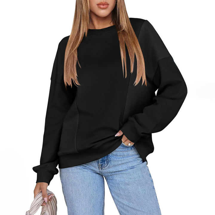Dame hyggelig sweatshirt med moderne oversized-snit og afslappede skulderdetaljer Stilla