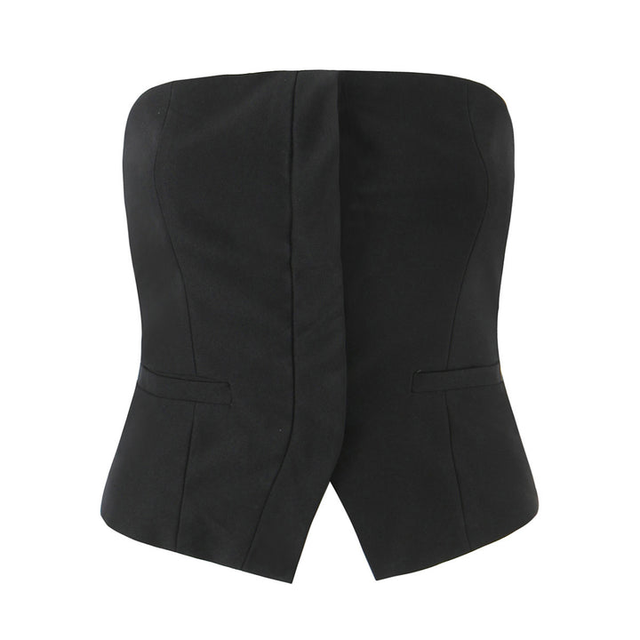 Dame Bustier-jakke med elegant revers og figursyet snit Stilla