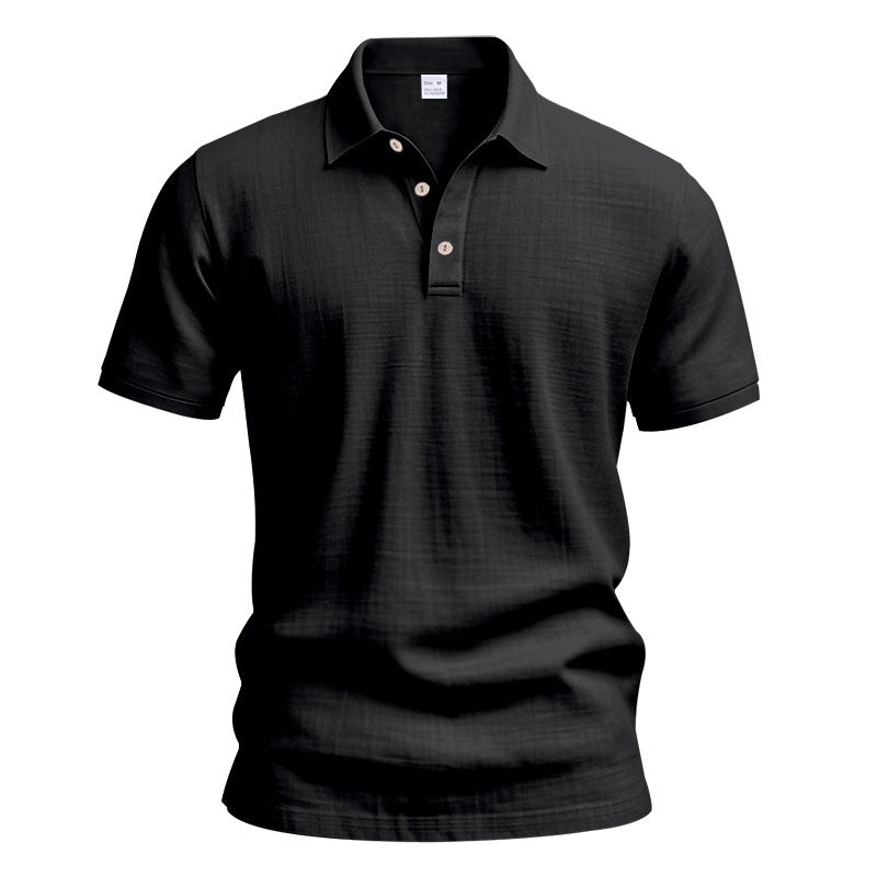 Herrepoloshirt med struktureret design og moderigtige knapdetaljer Stilla