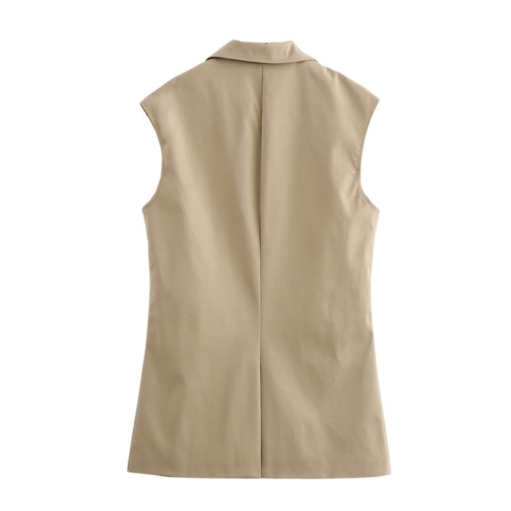 Femme figursyet ærmeløs blazer-vest Stilla