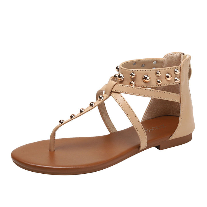 Dame sandaler med glitrende nitter og komfortabel sål Stilla