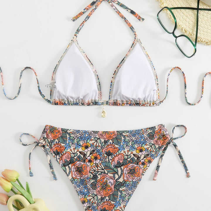 Dame blomster mønster bikini sæt Skovae