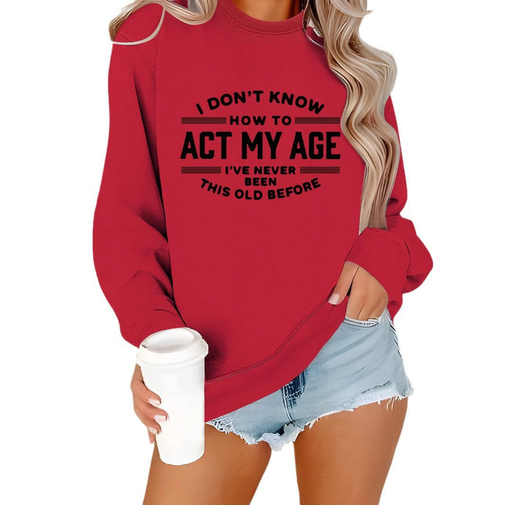 Kvinders sweatshirt med humoristisk print og afslappet pasform Stilla