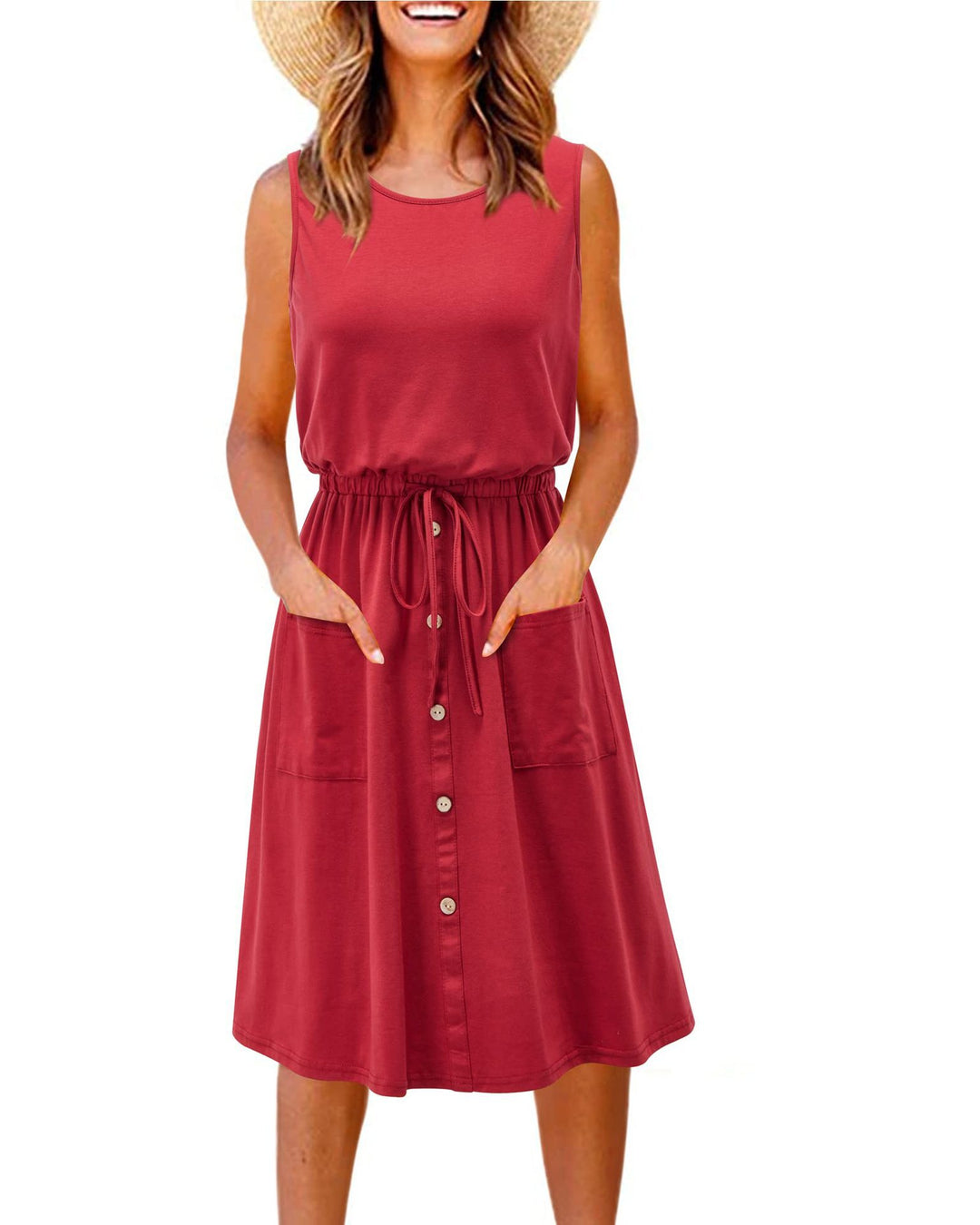 Dame Button-Up Fritids Midi Kjole Stilla