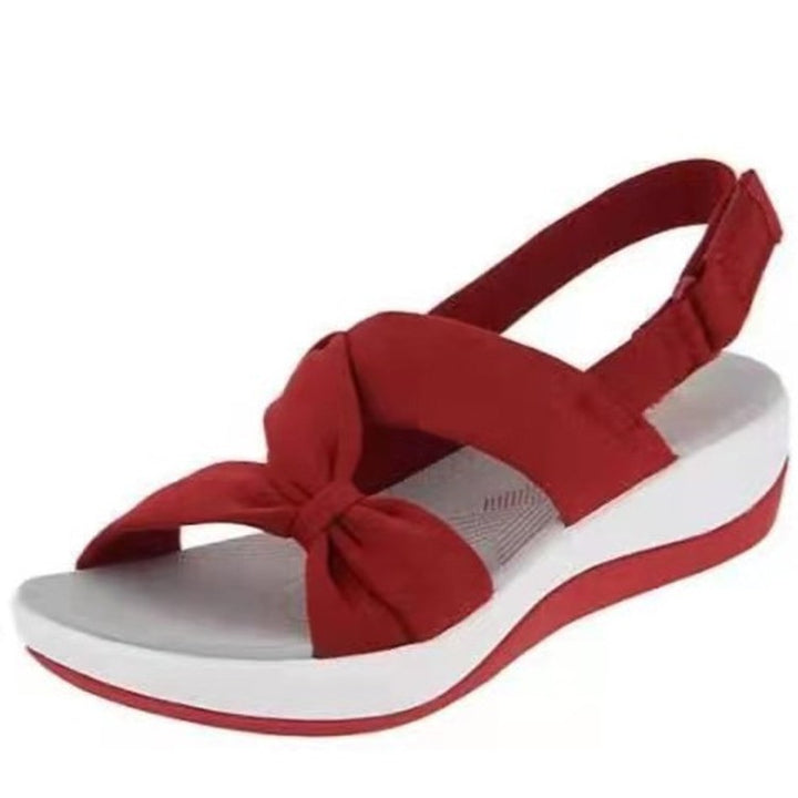 Dame nan lette plateau sandal med ergonomisk komfort fodseng og justerbar hælrem Skovae