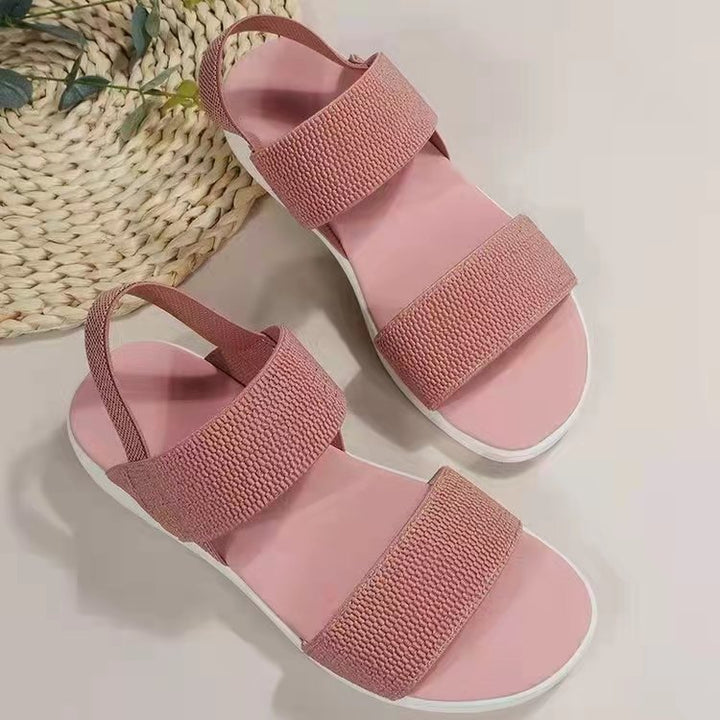 Dame Åndbare Sandaler med elastiske Remme og komfortabel Sål Stilla