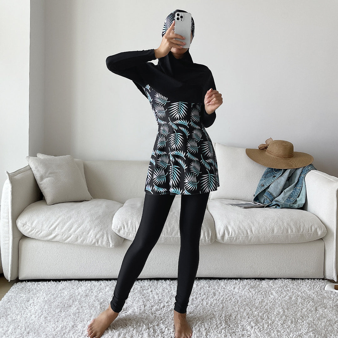 Dame Mode 360-grad badedragt med integreret hijab Skovae