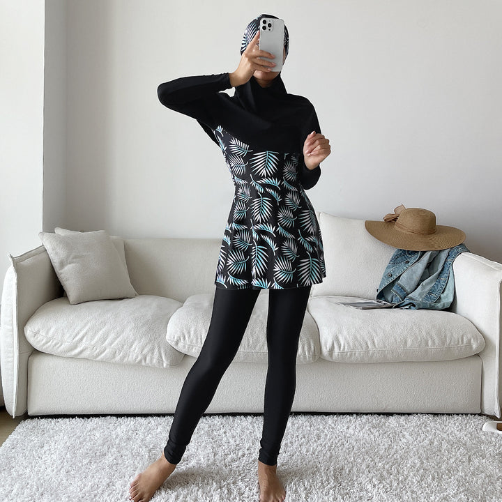 Dame Mode 360-grad badedragt med integreret hijab Skovae