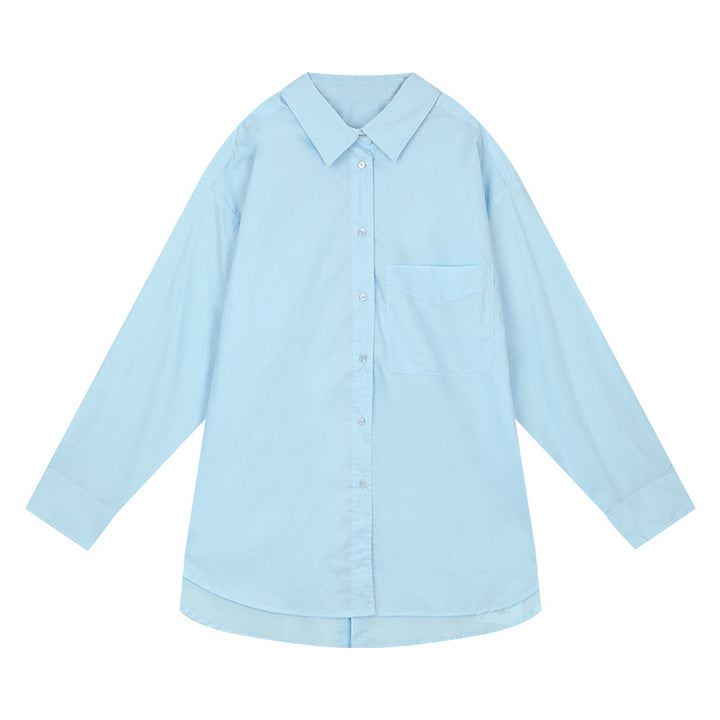 Dame afslappet bluse med moderne snit og praktisk brystlomme Stilla