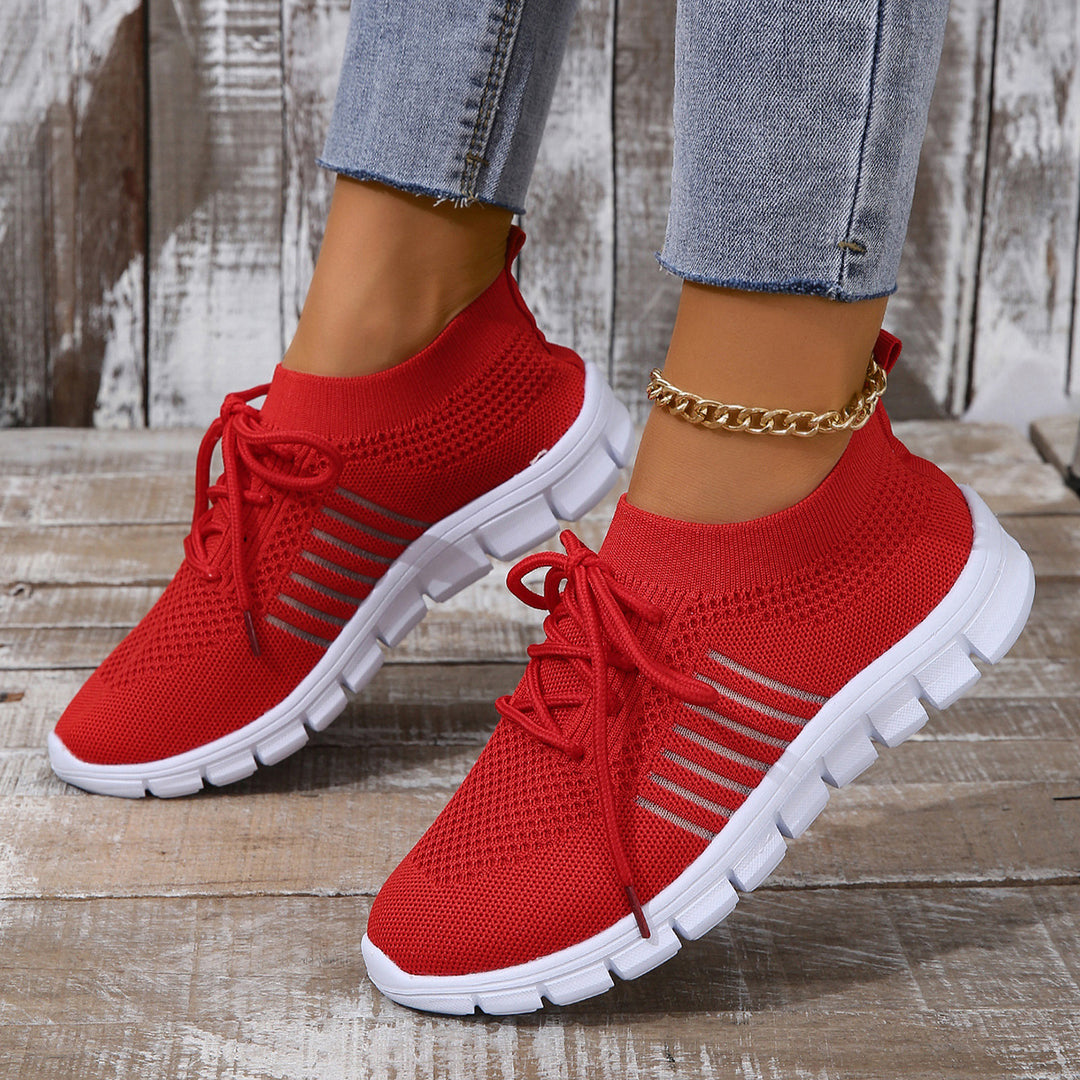 Dame Sporty Sneakers med åndbart strikoverdel Stilla