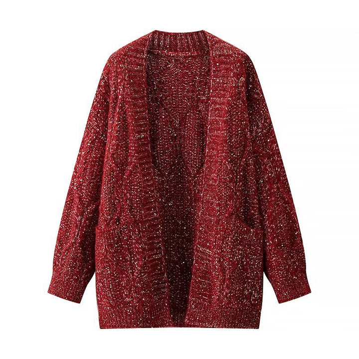 Kvinders chunky strik cardigan med praktiske lommer Stilla