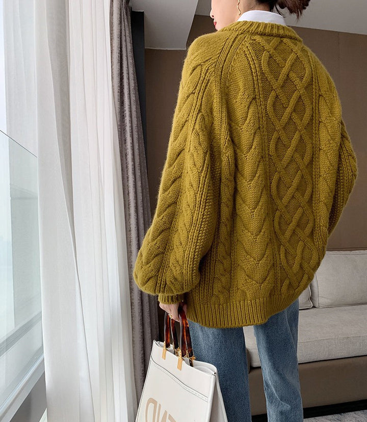 Femme Chunky Kabelstrik Oversized cardigan Stilla