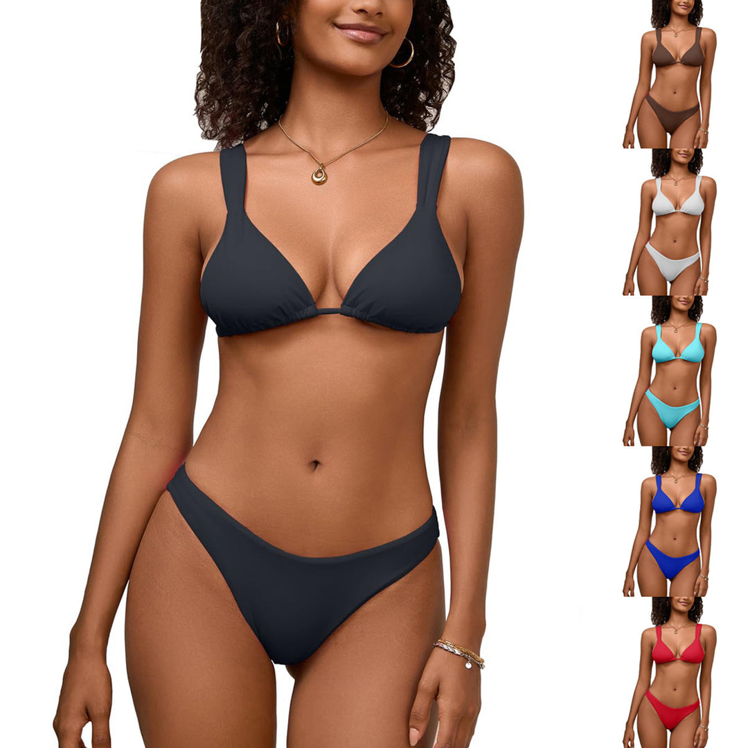 Dame Triangel-Bikini med justerbare stropper og sømløst design Stilla