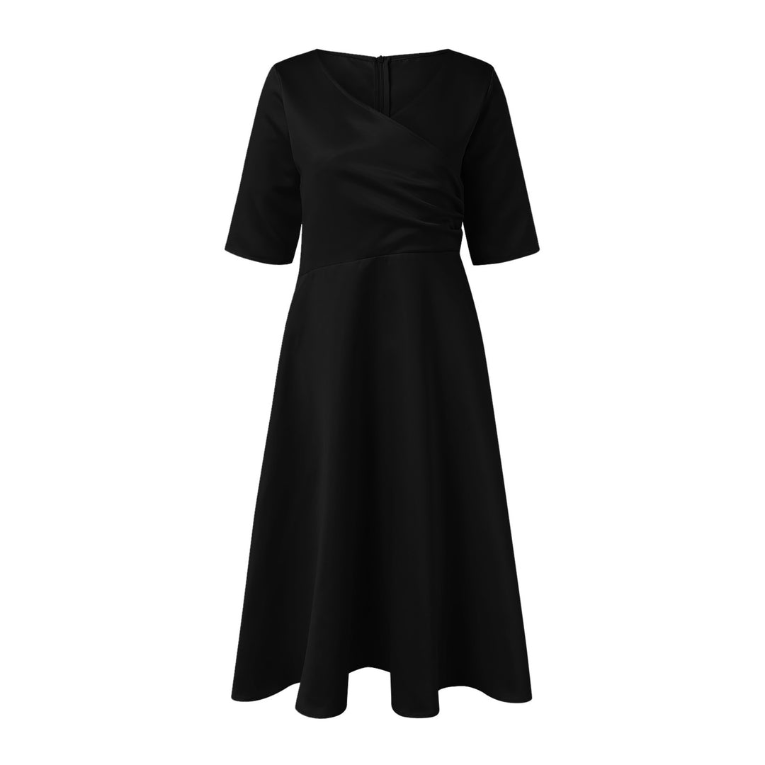 Dame Elegante Vikle-Midi-Kjole Stilla