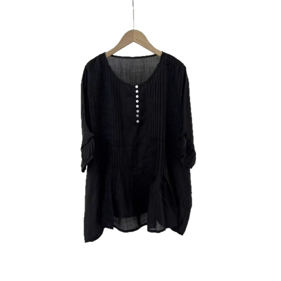 Femme Afslappet pasform Faldet knapbluse Stilla