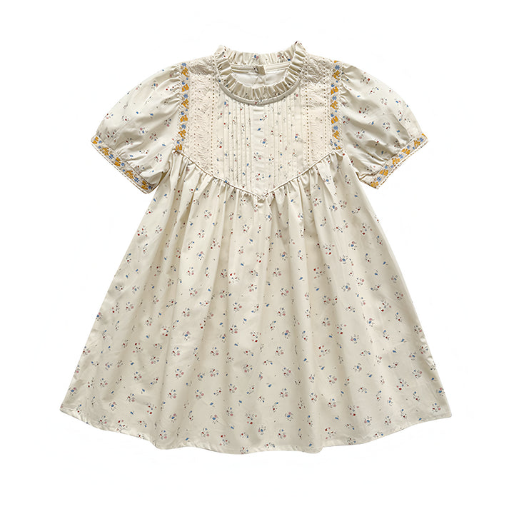 Pige blomsterprint smocked kjole Stilla