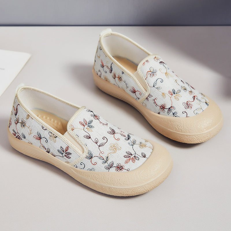 Dame Slip-On Fritidssko med blomsterdesign og skridsikker sål Stilla