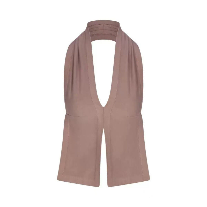 Dame Plisseret Jumpsuit med åben ryg Stilla
