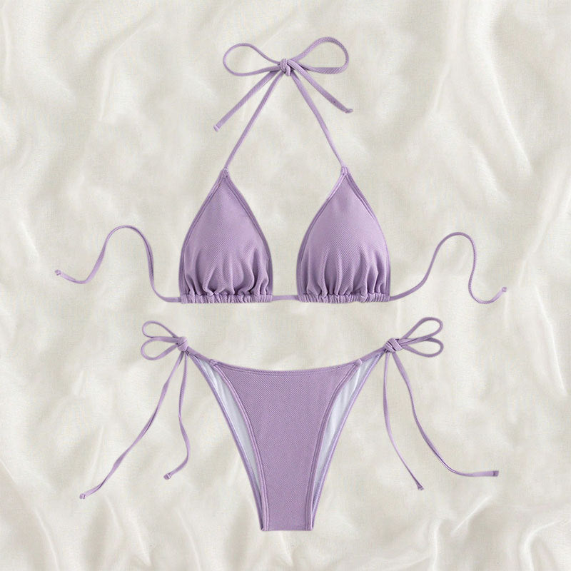 Dame Triangel-Bikini med justerbare snorebånd Skovae