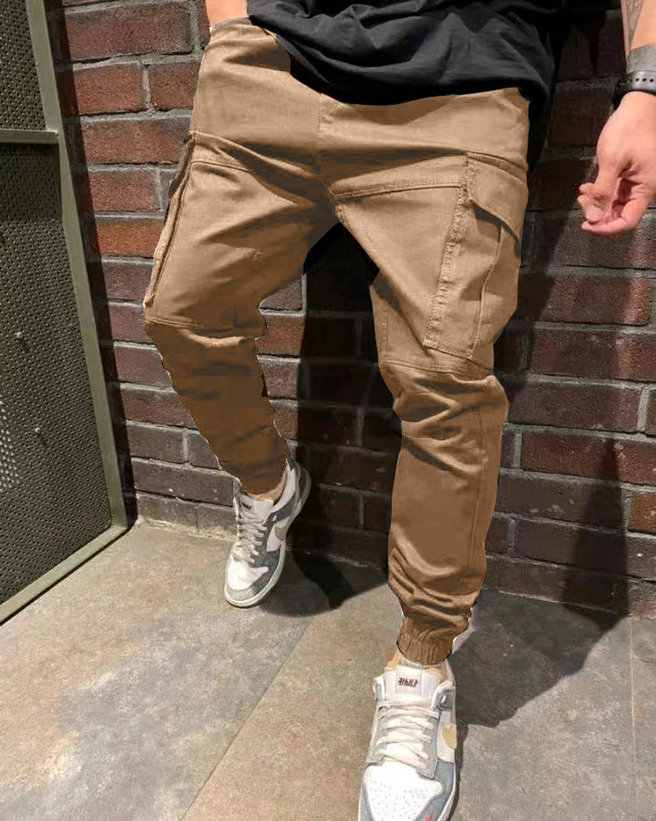 Herrer Cargo-bukser med elastiske cuff og praktiske lommer Stilla